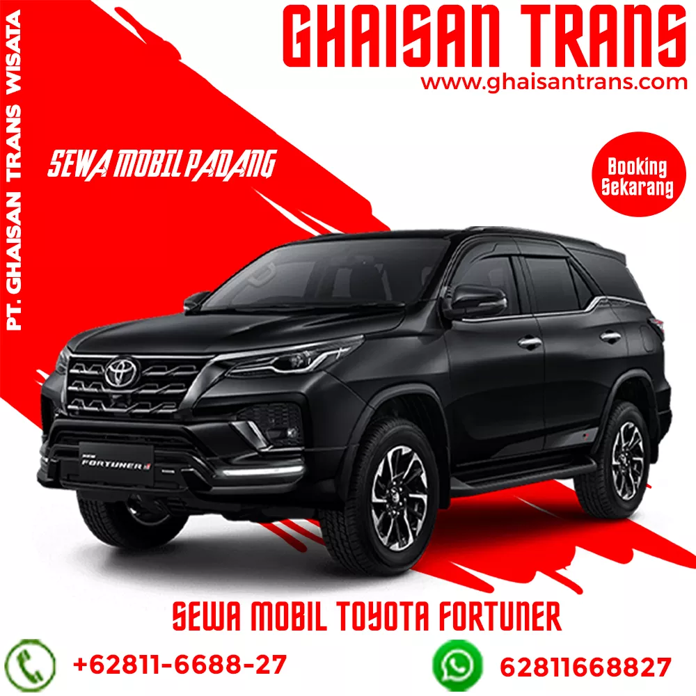 Sewa mobil padang tipe fortuner murah di kota padang sumatera barat, rental mobil fortuner di padang dengan sopir