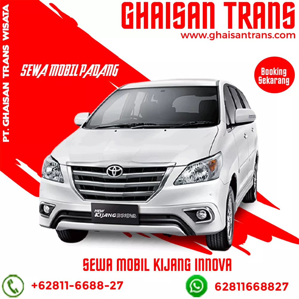 Sewa mobil padang murah dengan sopir dan bbl untuk tipe mobil kijang innova harian